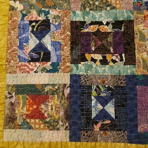 MODERN quilt around the world colorful  handmade - Picture 2 of 10
